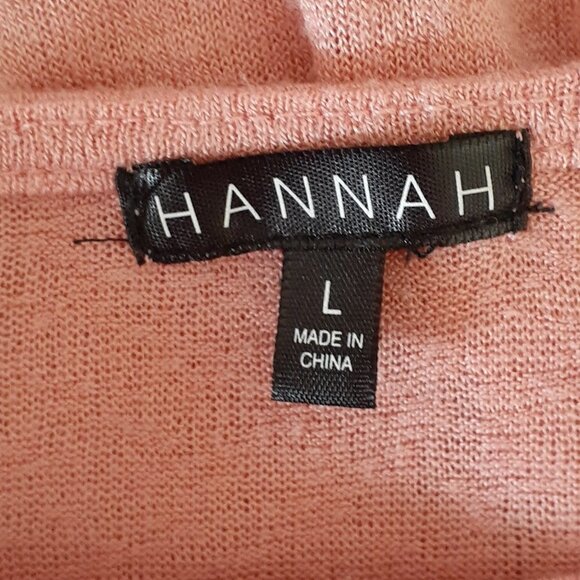 Hannah Rayon Blend Knit Top w Lace & Ruffle Sleeves; Peach; Size Large - Picture 5 of 6